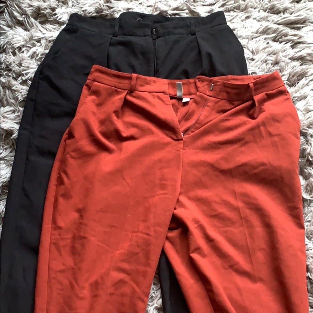 ASOS ankle fit size 10 pants, red and black